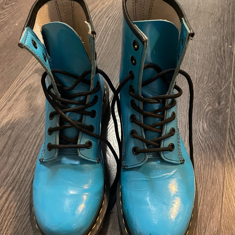 Blue Dr marten Lace-Up Women's Boots